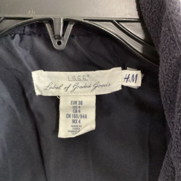 H&M’s Navy Blue Quilted Jacket Size - Picture 5 of 6